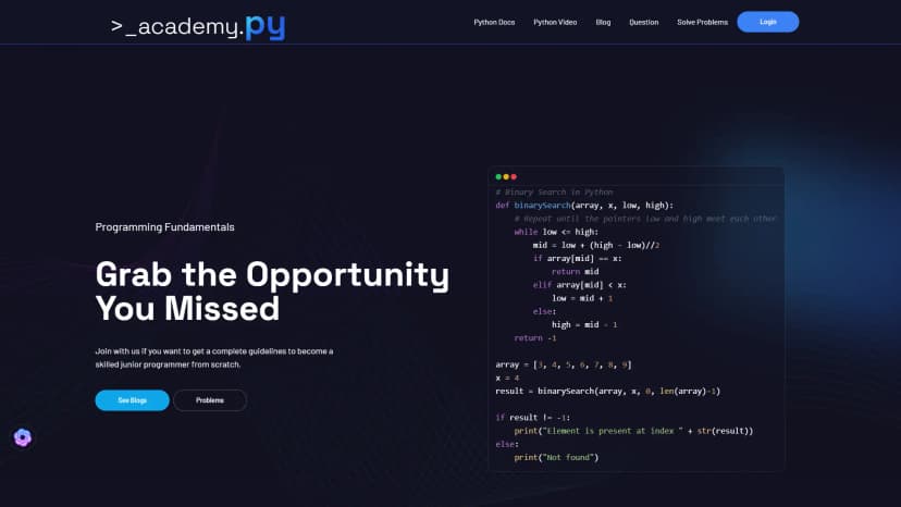 Academy.py
